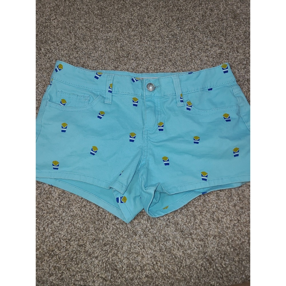 Soundgirl French Fry Shorts Size 5 Blue Summer EUC Cotton